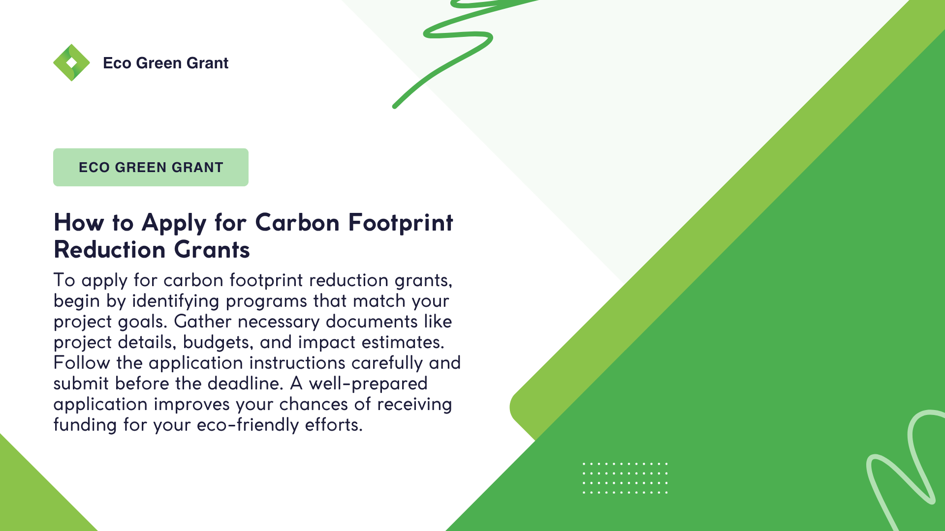 How to Apply for Carbon Footprint Reduction Grants