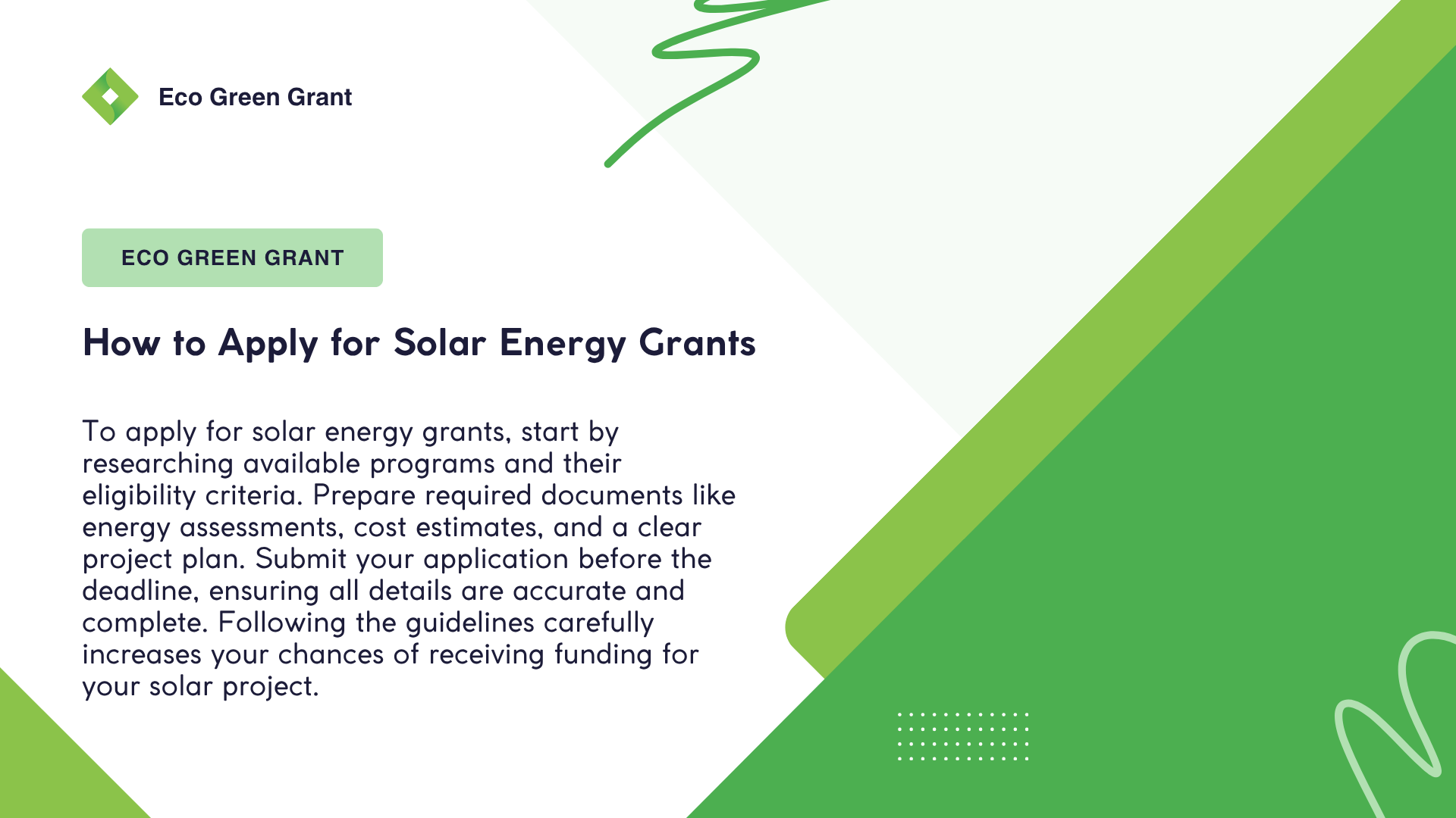 How to Apply for Solar Energy Grants
